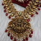 Goddess Lakshmi Nakshi Matte Long Haar with Red Beads