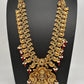 Goddess Lakshmi Nakshi Matte Long Haar with Red Beads