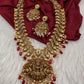 Goddess Lakshmi Nakshi Matte Long Haar with Red Beads