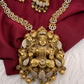 Goddess Lakshmi Nakshi CZ Matte Haar Necklace