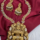 Goddess Lakshmi Nakshi CZ Matte Haar Necklace