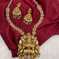 Goddess Lakshmi Nakshi CZ Matte Haar Necklace