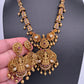 Goddess Lakshmi Nakshi Matte Antique Finish Short Necklace Set