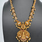 Goddess Lakshmi Nakshi Matte Antique Finish Short Necklace Set