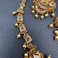 Goddess Lakshmi Nakshi Matte Antique Finish Short Necklace Set