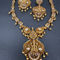 Goddess Lakshmi Nakshi Matte Antique Finish Short Necklace Set