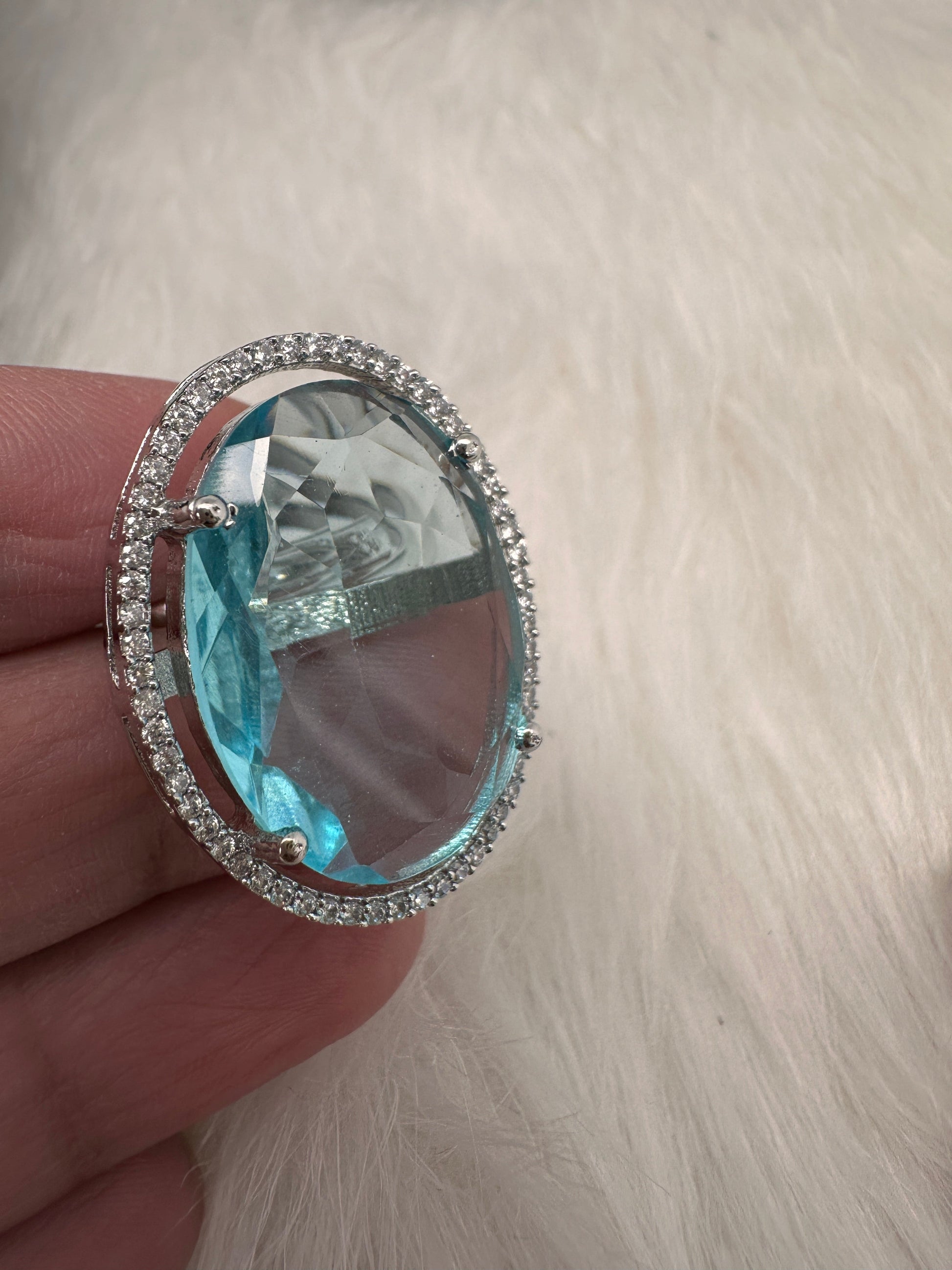 Monalisa Stone Ring - SkyBlue