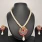 Red AD Pendent with Shell Pearl Necklace