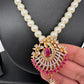 Red AD Pendent with Shell Pearl Necklace