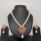 Red AD Pendent with Shell Pearl Necklace