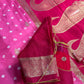 Pink Badhani Saree with Khadi Border