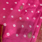 Pink Badhani Saree with Khadi Border