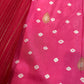 Pink Badhani Saree with Khadi Border