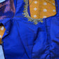 Orange and Blue Semi Kuppdam Saree