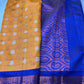 Orange and Blue Semi Kuppdam Saree