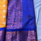 Orange and Blue Semi Kuppdam Saree