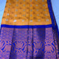 Orange and Blue Semi Kuppdam Saree