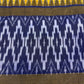 Yellow and Blue Double Ikkat Pochampally Pure Silk