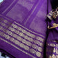 Purple Double Ikkat Pochampally Pure Silk