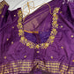 Purple Double Ikkat Pochampally Pure Silk