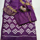 Purple Double Ikkat Pochampally Pure Silk