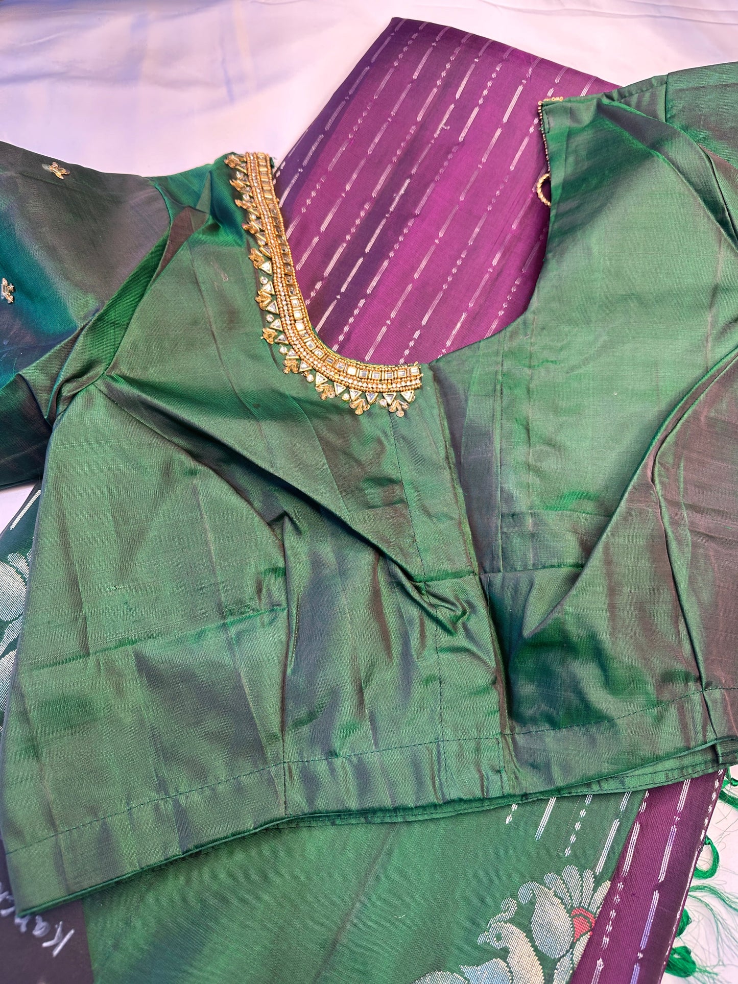 Purple Kanchi Pattu Saree