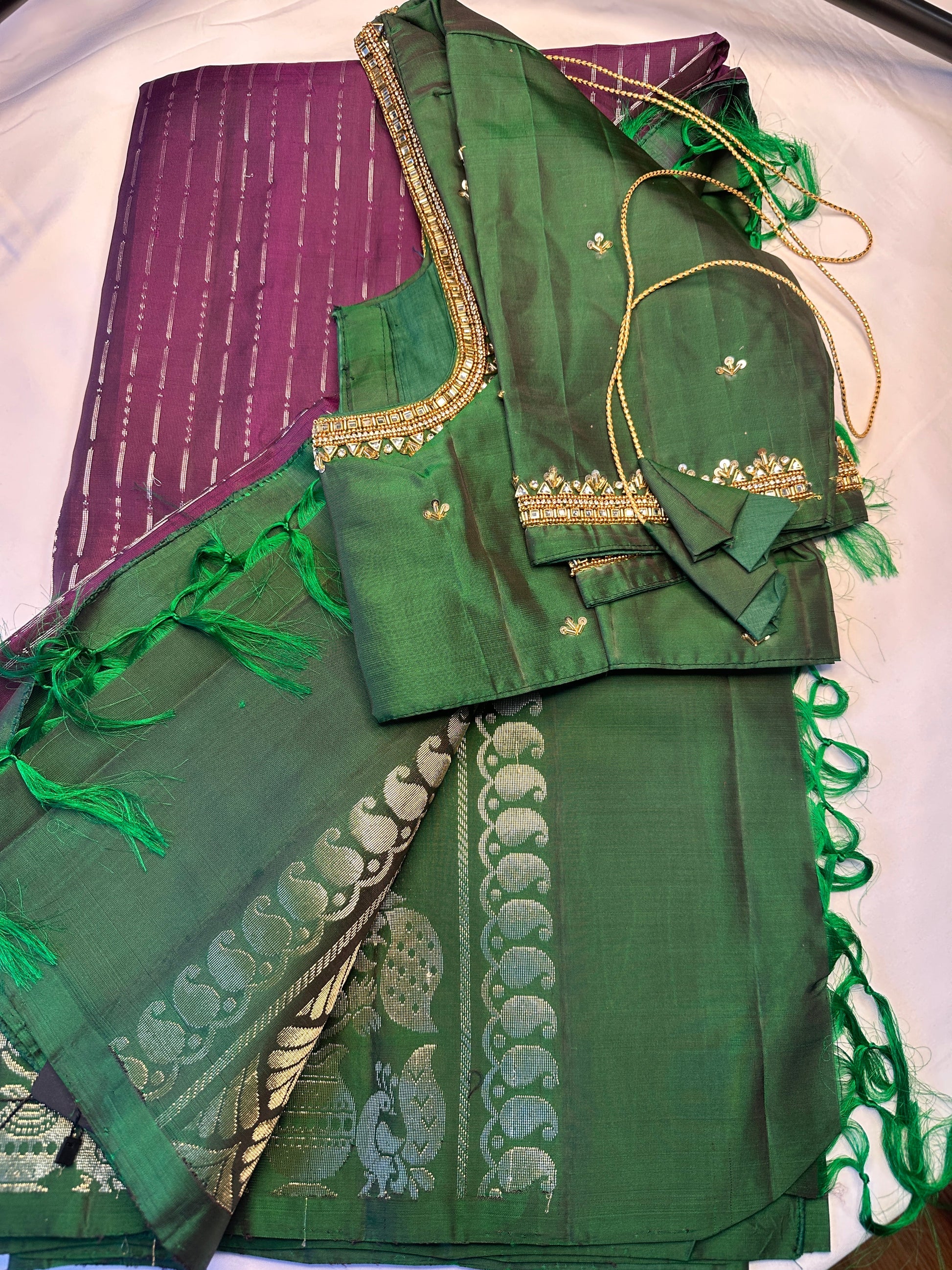 Purple Kanchi Pattu Saree