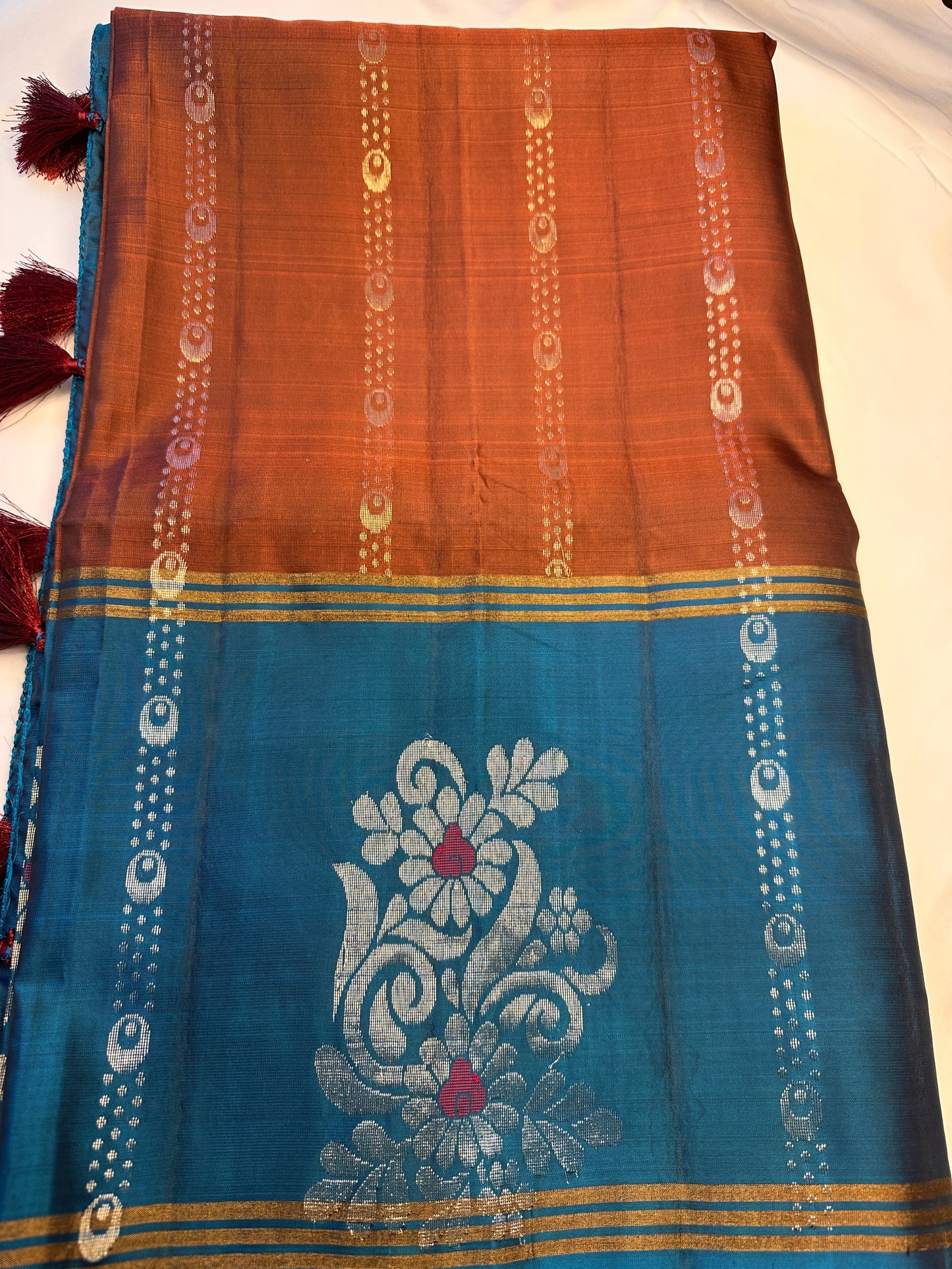 Brown Kanchi Pattu Saree