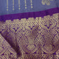 Purple Blue Semi Kanchi Saree