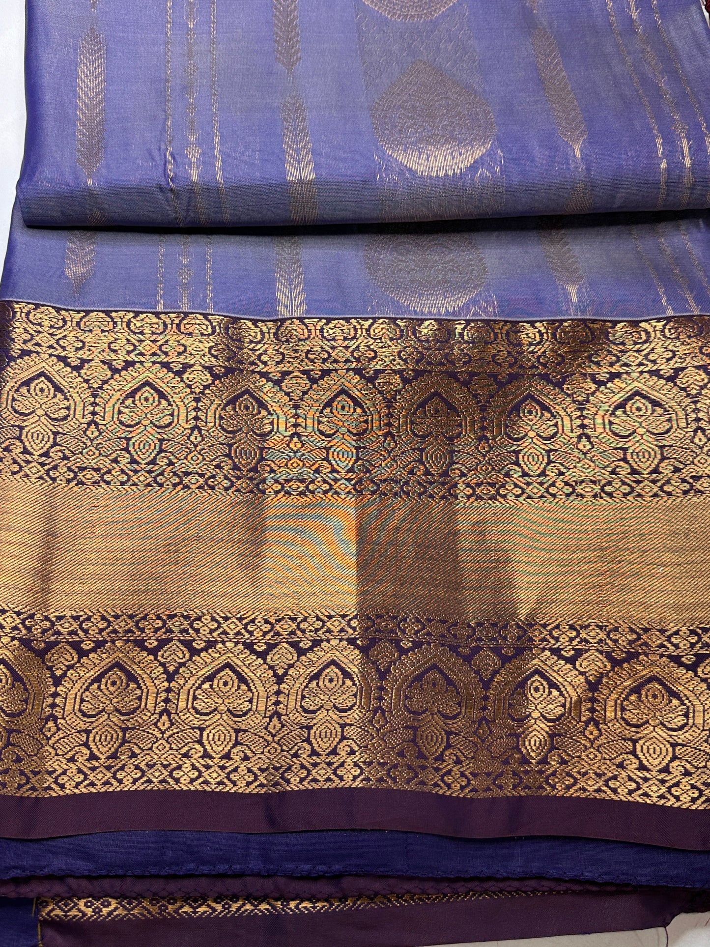 Blue Semi Kanchi Saree