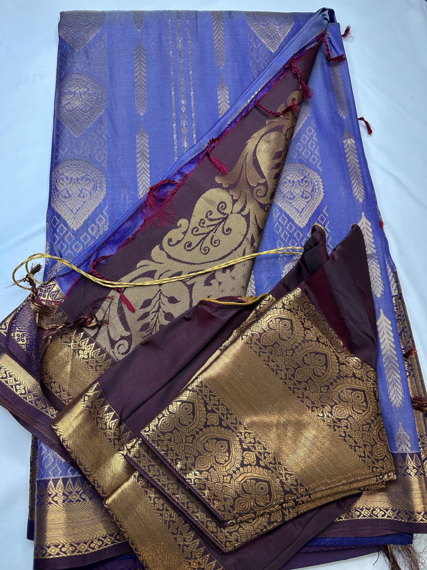 Blue Semi Kanchi Saree