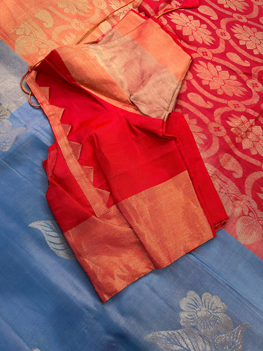 Pure Uppada Blue Saree