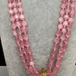 AD Pink Stone Victorian Pendent Pink Beads Necklace