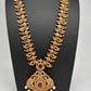 Mango Peacock Red Stone CZ Long Necklace