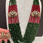 AD Color Multi Layer Beads Necklace - Green