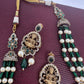 Goddess Lakshmi Color Multi Layer Beads Necklace - Green