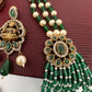 Goddess Lakshmi Color Multi Layer Beads Necklace - Green