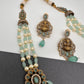 Goddess Lakshmi Color Multi Layer Beads Necklace - LightGreen