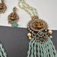 Goddess Lakshmi Color Multi Layer Beads Necklace - LightGreen