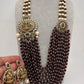 Goddess Lakshmi Color Multi Layer Beads Necklace - Purple