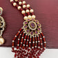 Goddess Lakshmi Color Multi Layer Beads Necklace - Red