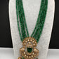 Victorian Peacock Color Multi Layer Beads Necklace - Green