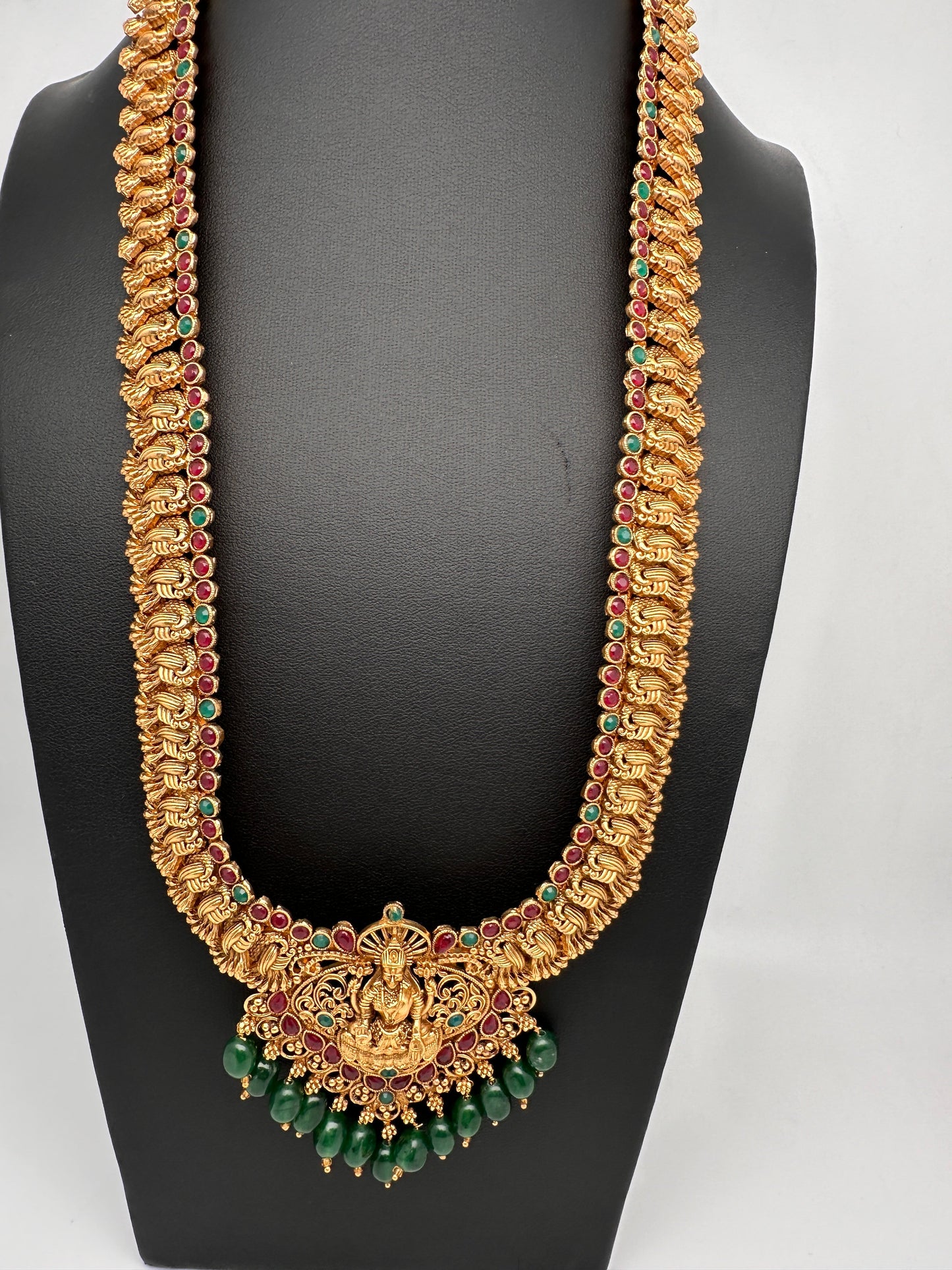 Matte Goddess Lakshmi Long Necklace