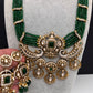 Victorian Kundan  Color Multi Layer  Beads Necklace - Green