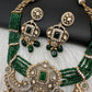 Victorian Kundan  Color Multi Layer  Beads Necklace - Green