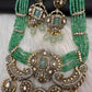 Victorian Kundan  Color Multi Layer  Beads Necklace - LightGreen