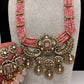 Victorian Kundan  Color Multi Layer  Beads Necklace - Pink