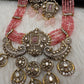 Victorian Kundan  Color Multi Layer  Beads Necklace - Pink