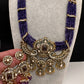 Victorian Kundan  Color Multi Layer  Beads Necklace - Purple