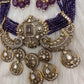 Victorian Kundan  Color Multi Layer  Beads Necklace - Purple